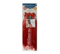 Impression Pre-Stretched Super Braid 52 Inches Bulk Hair, 3x Bundle Pack, Kanekalon, Tangle-Free, Hot Water Set (FIRE RED)