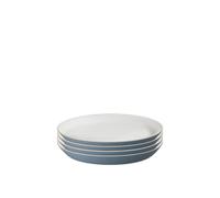 Impression Set of 4 Dinner Plates Denby Blue One Size