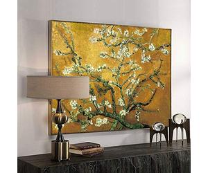 Impressionism Artists Blossoming Almond Tree Posters and Prints Impressionist Oil Painting Wall Canvas Art Picture for Living Room 60x78cm Frameless