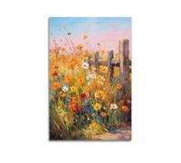 Impressionist Floral Print, Suitable for Decorating The Living Room Sofa Background, Or As A Warm And Inviting Landscape Painting in The Entryway Or Hallway 12x18inch(30x45cm)