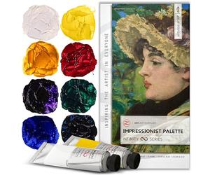 Impressionist Palette by ZenART - Luminous, Vibrant Professional Oil Paint Set - 8 x Large 50ml Tubes - Non-Toxic, Highly Pigmented, Creamy, Lightfast Oil Paints for Eco-Conscious Artists