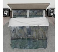 Impressionist Style Duvet Cover Sets Nordic Architecture Harbor Scene Prints Comforter Cover Soft Microfiber 3 Pieces Bedding Set Single