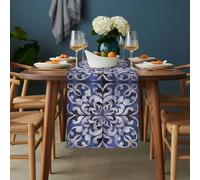 Impressionist Style Flowers Table Runner 13x70 inch Modernism Design Cotton Linen Dining Table Runner Ideal for Dresser Kitchen Coffee Tables - Machine Washable