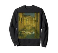 Impressionist Venice Canal Night Scene Bridge Gondolas Sweatshirt