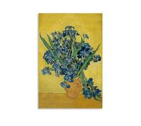 Impressionist Wall Art Vincent Van Gogh's Still Life Vase with Irises 1890 Floral Poster for Room Decoration Painting On Canvas Wall Art Scroll Picture Print Living Room Walls Decor Homes Unframe 24x3