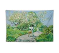 Impressionistic Childe Hassam A Walk in The Park Poster Artworks Tapestry Room Aesthetic Wall Art Prints Home Modern Decor Gifts 60"x90"