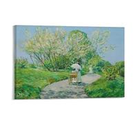 Impressionistic Childe Hassam A Walk in The Park Poster Canvas Art Poster And Wall Art Picture Print Modern Family Decor Posters 12x18inch(30x45cm)