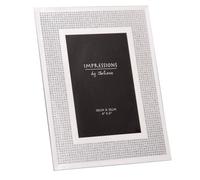 Impressions 6x4 Glass Frame Glitter Crystal Squares Photo Frame FG47346
