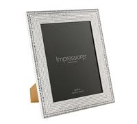 Impressions 8 x 10 Black & White Photo Frame by Juliana - Modern Silver Patterned Picture Frame for Tabletop or Wall Display - Stylish Contemporary Home Décor Gift