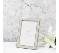 Impressions by Juliana 4" x 6" - Elegance Nickel Plated Cream Faux Shagreen Frame