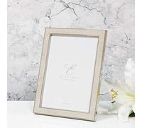 Impressions by Juliana 5" x 7" - Elegance Nickel Plated Cream Faux Shagreen Frame
