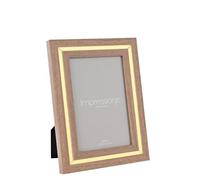 Impressions by Juliana Gold Trim Wood Grain Effect Photo Frame - 4" x 6"