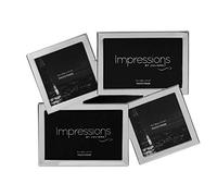 Impressions Modern Nickel Plated Multi 4 Photo Aperture Picture Frame