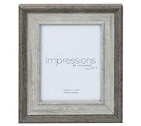 Impressions Photo Frame 6" x 8" (Grey/Wood)