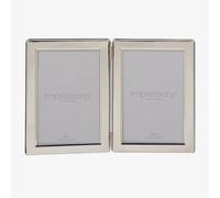 Impressions Silver Plated Double Hinged 4x6 Inch Photo Frame 3499