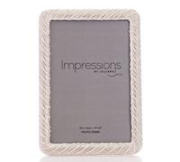 Impressions Silver Textured Effect Photo Frame 4" x 6"