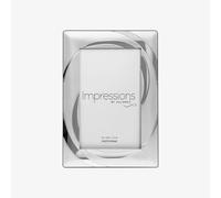 Impressions Silverplated Two Tone Swirl Pattern 4x6 Inch Photo Frame FS100746