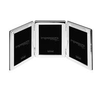 Impressions Triple Silver Plated Flat Edge Photo Frame 4" x 6", 18 x 58 x 3.5cm