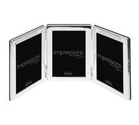 Impressions Triple Silver Plated Flat Edge Photo Frame 5" x 7", 20 x 46 x 4cm