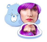 Impressions Vanity Care Bears Grumpy Bear Beary Cute LED Compact Mirror for Purse, Travel Lighted Makeup Mirror with 3X Magnification, Adjustable Brightness, Touch Sensor, and Figural Shaped Design