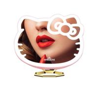 IMPRESSIONS VANITY · COMPANY Hello Kitty 3X Magnifying Pocket Mirror with Stand, Adjustable Brightness Rechargeable Daylight LED Lighted Compact Makeup Mirror for Desk, Travel, Purse (Pink)