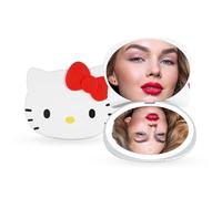 Impressions Vanity Hello Kitty LED Compact Mirror for Purse, Travel Lighted Makeup Mirror with 3X Magnification, Adjustable Brightness, Soft Touch Sensor Button and Hello Kitty Figural Shaped Design