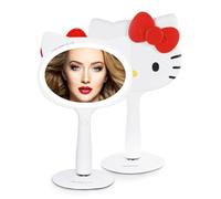 Impressions Vanity Hello Kitty LED Makeup Mirror with Magnetic Foot Base Velvet Soft Touch Finish Adjustable Brightness Ultra Bright Portable Illuminated Mirrors for