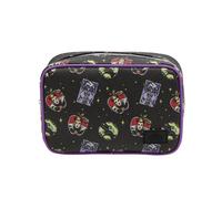 Impressions Vanity Villains Villaness Makeup Pouch Pouch for purse With Silver Hardware, Polyester Lined Interior Travel Makeup Bag Organizer with Inner Slip Pocket and Villains Villaness Artwork