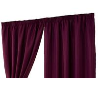 Impressions Waffle Aubergine Fully Lined Readymade Curtain Pair 46x72in(116x182cm)
