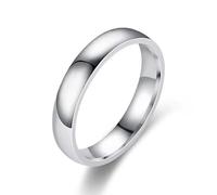 IMPRESSIVE Anillos De Matrimonio La Argolla Alianza De Boda Casamiento Pareja Hombre Mujer 4mm Acero Inoxidable Oro Laminado Stainless Steel Wedding Bands For Men And Women, Stainless Steel, No