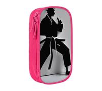 Impressive Karate Men Print Practical Pencil Case Multi-Compartment Office Travel School Art Daily Supplies