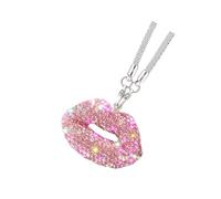 impressive Lip Crystal Crystal Car Hanging Charm Rear View Glass Decoration Pendant Auto Interior Accessories For Women Unique Car Decoration