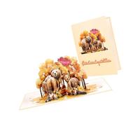 Impressive Popup Bear Greeting Card Foldable Invitation with Envelope Mother ' s Day Gifts Cards Elegant Popup Invitation
