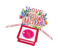 Impressive Popup Flower Greeting Card Foldable Invitation Card with Envelope Handmade Mother's Day Gifts Cards Handmade Mother's Day Card