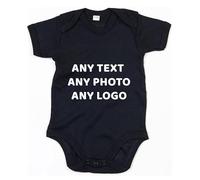 IMPRESSLEY Personalised Bodysuit with Custom Text or Photo, Custom Baby Grow Vest, Short Sleeve Baby Outfit, Unique Gift for Announcements or Gender Reveal