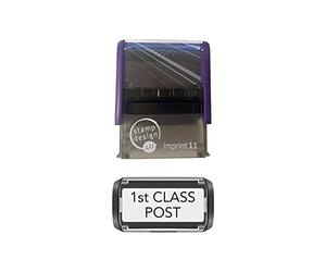 Imprint 11 38 x 14mm - Stock Self-Inking MAILING/DELIVERY Stamp 1ST Class Post Stamp with Black Ink
