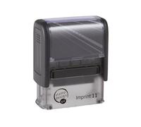 Imprint 11 Personalised Custom Self Inking Business Address Rubber Stamp - Red Ink 1 Line Stamp