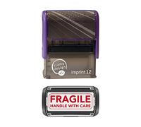 Imprint 12 48 x 18mm - Stock Self-Inking Fragile Rubber Stamp - Fragile Handle with Care in Red Ink
