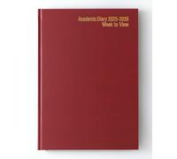 IMPRINT 2025-2026 A4 Academic Diary - Mid-Year Week-to-View Planner for Students & Teachers - Case Bound Organiser with Timetable, Term Dates & Notes Pages (Burgundy)