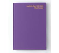 IMPRINT 2025-2026 A4 Academic Diary - Mid-Year Week-to-View Planner for Students & Teachers - Case Bound Organiser with Timetable, Term Dates & Notes Pages (Purple)