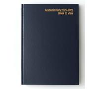 IMPRINT 2025-2026 A4 Academic Diary - Mid-Year Week-to-View Planner for Students & Teachers - Case Bound Organiser with Timetable, Term Dates & Notes Pages (Navy Blue)