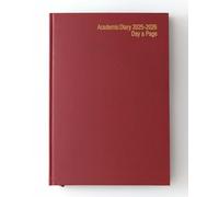 IMPRINT 2025-2026 A5 Academic Diary - Mid-Year Page-a-Day Planner for Students & Teachers - Case Bound Organiser with Timetable, Term Dates & Notes Pages (Burgundy)