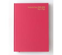 IMPRINT 2026-2027 A4 Academic Diary - Mid-Year Page-a-Day Planner for Students & Teachers - Case Bound Organiser with Timetable, Term Dates & Notes Pages (Deep Pink)
