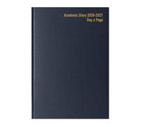 IMPRINT 2026-2027 A5 Academic Diary - Mid-Year Page-a-Day Planner for Students & Teachers - Case Bound Organiser with Timetable, Term Dates & Notes Pages (Navy Blue)