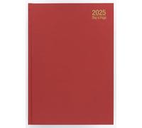 Imprint 2026 A4 Day-to-Page Diary - Premium Hardback Daily Planner with Full-Page Saturday & Sunday, Ribbon Bookmark, Organiser Layout - Large Desk Journal for Home, Office, or School (Red)