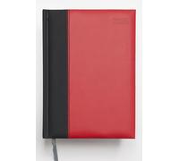 Imprint 2026 A4 Day-to-Page Luxury Diary - Premium PU Leather Executive Appointment Planner | Hardback Desk Organiser with Full Page for Saturday & Sunday, Ribbon Marker (Black/Red)
