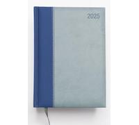 Imprint 2026 A4 Day-to-Page Luxury Diary - Premium PU Leather Executive Appointment Planner | Hardback Desk Organiser with Full Page for Saturday & Sunday, Ribbon Marker (Blue/Grey)