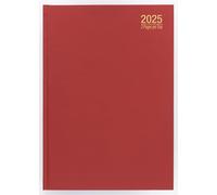 Imprint 2026 A4 Premium Desk Diary - Two Pages Per Day, Hardback Planner with Ribbon - Office, Home, or Restaurant Use (Red)
