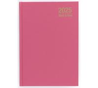 Imprint 2026 A5 Week to View Diary - Premium Hardback Planner with Ribbon Marker | Office Desk Diary & Organiser for Home, Work, or School (Deep Pink)