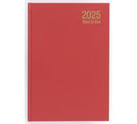 Imprint 2026 A5 Week to View Diary - Premium Hardback Planner with Ribbon Marker | Office Desk Diary & Organiser for Home, Work, or School (Red)